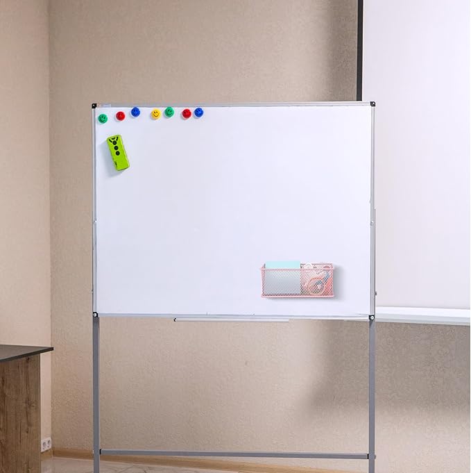 EASEPRES Magnetic Pencil Holder Set of 6 - Wire Mesh Storage Baskets Organizer with Strong Magnets - Perfect for Whiteboard, 