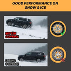 Snow Chains for Car Tires, Tire Chains for Passenger Cars, Sedan, SUVs, Quick Fit & Easy Installation, Portable Reusable Emer