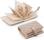 Vlando Travel Jewelry Case,Portable Jewelry Organizer Storage Book with Clear Zipper Velvet Jewelry Pouch Bag Gifts for Trave