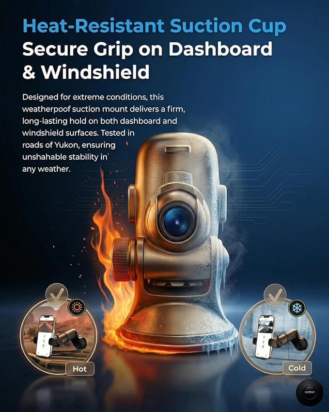 NIRRGO 2-in-1 Dash Cam & Car Phone Holder Mount Bonus-2 Mounting Options Included 1080P HD Loop Recording Dashcam smart App Control, Night Vision G-Sensor Clutter,Easy Setup 32GB SD Card Included