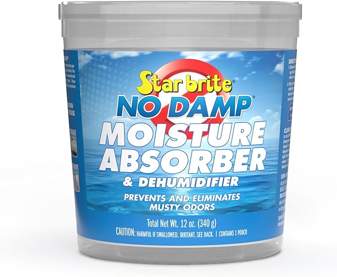 STAR BRITE No Damp Moisture Absorber & Dehumidifier - Simple, Portable, Humidity Control for Boats, RVs, Seasonal Homes &
