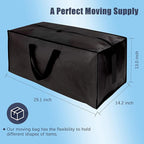 HOMESURE 8 Pack Large Strong Bags with Zippers & Carrying Handles - Water-Resistant - Heavy Duty Storage Tote for Space Savin