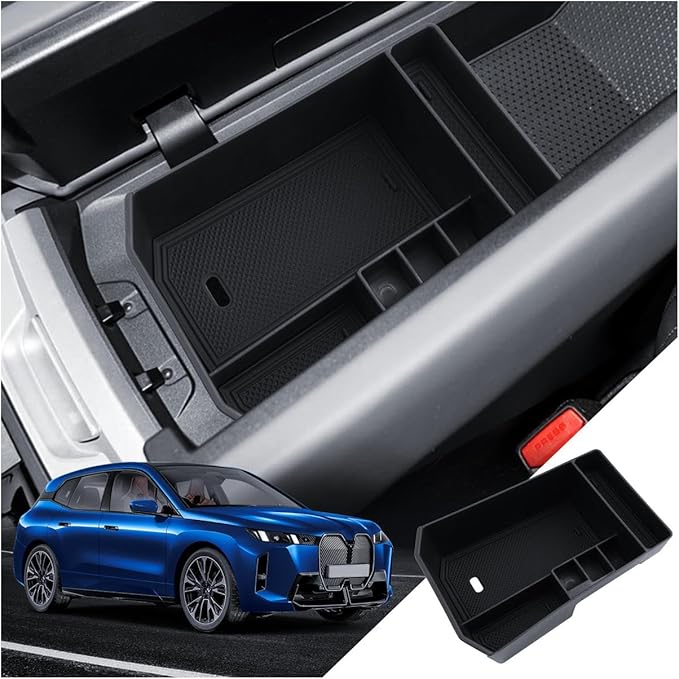 for iX Center Console Organizer iX 2023 2024 2025 2026(I20) Accessories Armrest Tray Middle Storage Box Insert Container Durable ABS Plastic