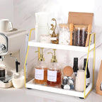 DWTS Coffee Bar Accessories,Coffee Station Organizer with Multi-Functional,CoffeeBar Decor for Accessories,2 Tier Wooden Shel