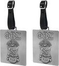 Phi Beta Sigma Fraternity Paraphernalia - Official Vendor - Luggage Tags - Set of 2 - Greek Letters and Shield