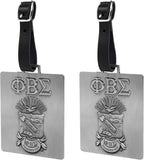 Phi Beta Sigma Fraternity Paraphernalia - Official Vendor - Luggage Tags - Set of 2 - Greek Letters and Shield