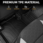 Floor Mats for Toyota Corolla 2020-2026, All Weather Floor Mats Trunk Cargo Liner and Door Sill Guards Accessories, Full Coverage Set (Fit Sedan Models)