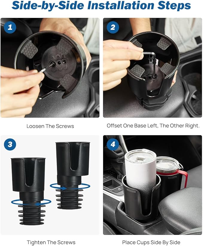 JOYTUTUS Car Cup Holder Expander Compatible with Toyota RAV4 2025 2024 2023 2022 2021 2020 2019,Compatible with Yeti Ramblers