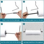 310PCS Pegboard Accessories Organizer Kit, Peg Board Baskets and Paper Towel Holder for 1/8 and 1/4 inch Pegboard Hooks Assor