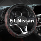 West Llama Flat Bottom Car Steering Wheel Cover for Nissan,D Shaped Steering Wheel Cover for Rogue,Altima,Kicks (Diamond Quil