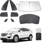 TINGLU Window Shades 8PCS for Cadillac XT5 2017-2026 Accessories Side Full Windows Cover Camping Rear Triangular Windshield Sun Shade Sun UV Rays Privacy Protection