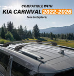 300lbs Roof Rack Cross Bars Compatible with 2022-2026 KIA Carnival & Carnival Hybrid, Heavy Duty Aluminum Roof Rails Crossbars Cargo Bars Canoe Rooftop Black Carrier Luggage.