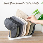 Mkono Hat Organizer for Baseball Caps, Hat Holder for 10 Baseball Caps, Tabletop Hat Rack Stand Storage Display Cap Organizer