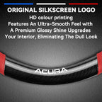 Customized Steering Wheel Cover Compatible with Acura, Premium Nappa Leather&Bright Carbon Fiber Texture Steering Wheel Cover, with Coasters and 3-in-1 USB Fast Charging Cable (Red)