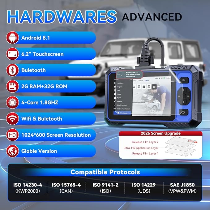 OBD2 Scanner, MUCAR 682 AI-Assisted Car Diagnostic Tool, Automotive Bidirectional Scan Tool, FULL Systems Car Diagnostic