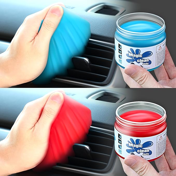 DNA MOTORING 2 Pack Car Cleaning Gels Auto Detailing Tools Cleaning Putty Car Interior Cleaner, Car Jelly Cleaner, Keyboard C