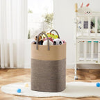 Laundry Basket,Woven Cotton Rope Laundry Hamper,Versatile Storage for Dirty Clothes,Baby Toys,and Blankets in Bathroom, Nurse