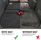 LASFIT Trunk Mat with Backrest Mat for Chevrolet Chevy Traverse 2009-2017/Buick Enclave 2008-2017, All Weather TPE Custom Fit Cargo Mat Trunk Liner with Backrest Mat, Black