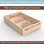 8 Pack Adjustable Drawer Dividers for Clothes,4" High Clear Expandable From 13-21" Drawer Organizers, PC Plastic Separators f