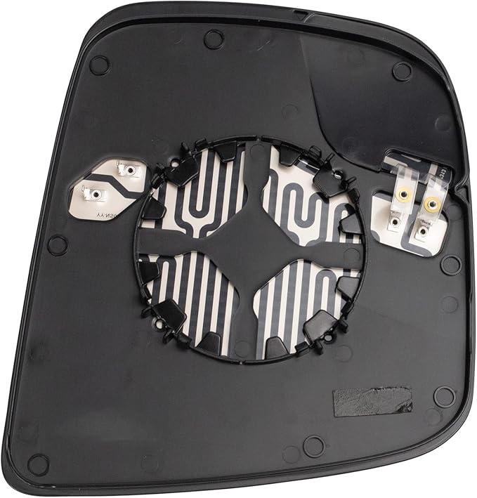TRQ Driver Side Mirror Glass Heated with Spotter Glass Compatible with 2015-2021 Nissan NV200 NI1324126