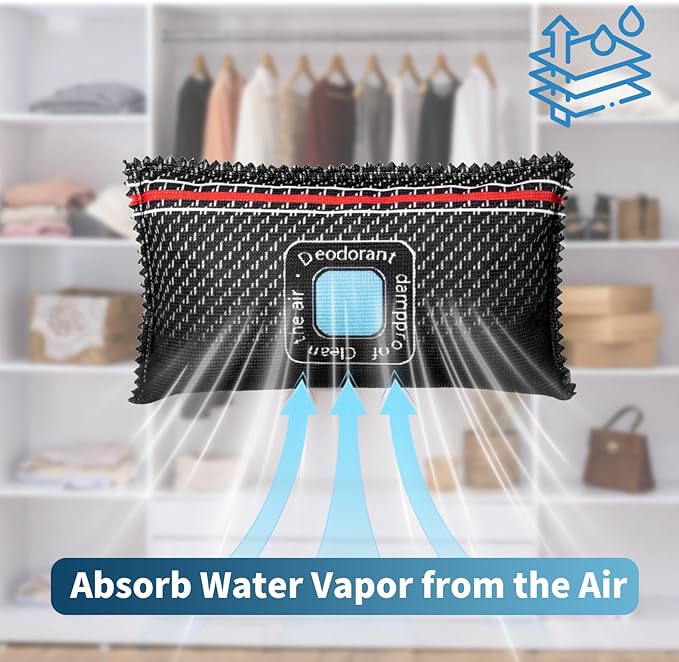 Kwak's Car Dehumidifier Bags Reusable,Portable Silica Gel Desiccant Packs for Car Interior Dashboard Windshield Condensation