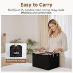 StorageWorks Storage Bins, Fabric Storage Bins for Shelves, Large Storage Baskets with Metal Frame, Closet Baskets and Bins w