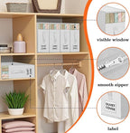 WOWBOX Sheet Organizers and Storage,Closet Bed Sheet Organizer Under Bed Storage and Organization with Label Cards & Clear Wi