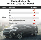 BAMACAR for 2013-2019 Ford Escape Floor Mats Front & 2nd Floor mat & Cargo Liner for Escape Titanium se sel 2013 2014 2015 2016 2017 2018 2019 4Pcs Black All Weather Protection for Ford C-Max