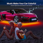 Smart RGB Car Underglow Kit with App & RF Remote - IP67 Waterproof, 16 Million Color LED Light Strips, Music Sync, Universal Fit for All Cars, Trucks, Vans - 12V DC Exterior Lighting