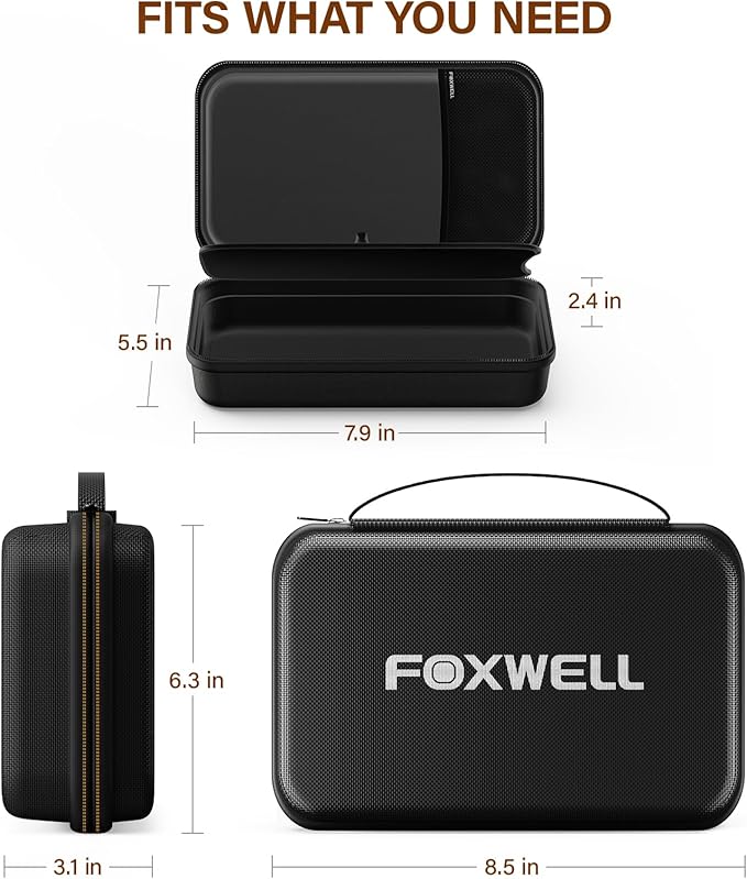 FOXWELL NT301 OBD2 Scanner Live Data OBDII Diagnostic Code Reader Tool & Portable Carrying Case for OBD2 Scanners & Battery