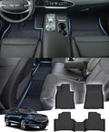 Sunsdrew Floor Mats for 2022-2025 2026 Genesis GV70 Accessories (Not for Electrified GV70), All Weather Car Mats Front Rear 2 Rows Floor Liners TPE Rubber Raised Edge