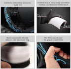 Car Leather Steering Wheel Cover - Panapi Material, Universal 14.5-15 Inch Leather Anti-Slip Breathable Auto Steering Wheel C