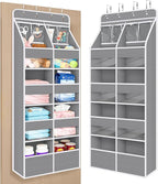 Univivi 5-Shelf Fabric Door Organizer Over Door Hanging Organizer with 8 Deep Pockets and 4 Small PVC Pockets Hanging Storage
