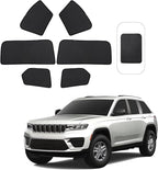 Front Side Half Window Shade Foldable Custom Fit for Jeep Grand Cherokee 4XE 2021-2024 Car Window Shades for Side Window Sun Shade UV Protection Heat Insulation for Camping Sleeping 6PCS