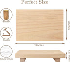 zoocatia Small Wood Tray Pedestal Stand Farmhouse Bathroom Decor Decorative Wooden Riser Kitchen Soap Dish Holder for Vanity,