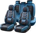 Coverado Car Seat Covers Full Set, Seat Covers for Cars, Front Seat Covers and Back Seat Cover Waterproof Leather Automotive 