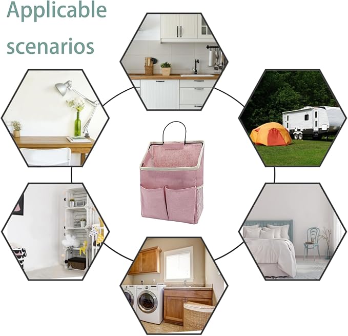 2pcs Wall Hanging Storage Bag,Wall Hanging Organizer Bags with Pockets, Wall Organizer Storage for Dormitory Bathroom Bedroom