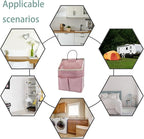2pcs Wall Hanging Storage Bag,Wall Hanging Organizer Bags with Pockets, Wall Organizer Storage for Dormitory Bathroom Bedroom