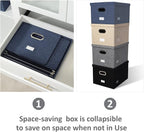 File Organizer Collapsible Storage Box for Office File Box with Lids Document Organizer for Office and Home Easy Slide Durabl