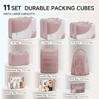11 Set Packing Cubes for Travel,Gifts for Women Mom Kids, TSA Approved Bags for Makeup,Cosmetic,Toiletry, Suitcase Organizers