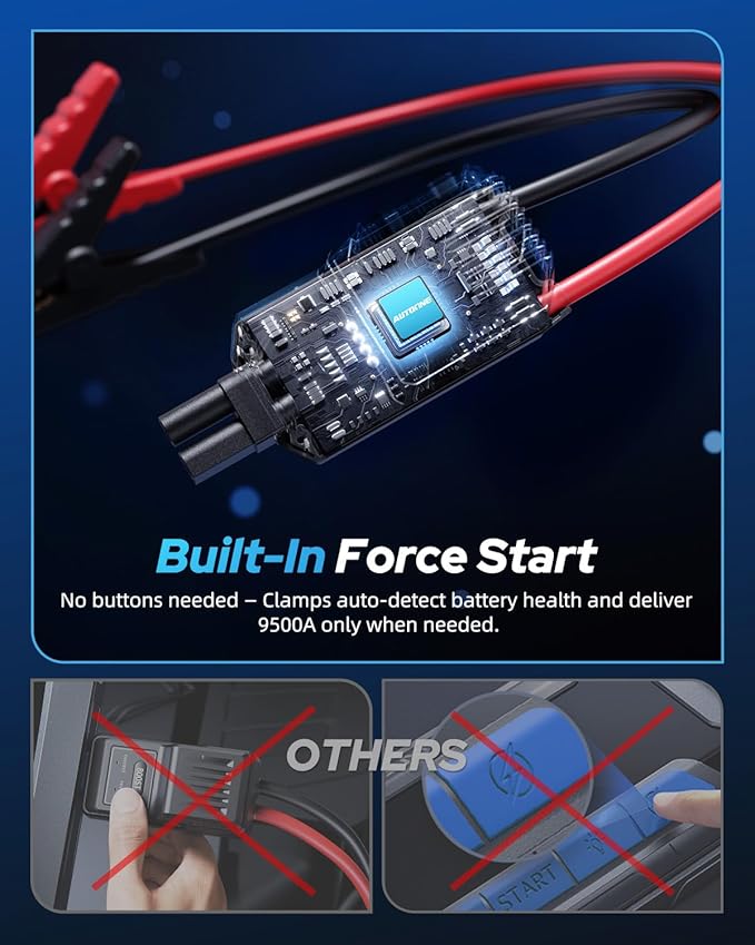 AUTOONE 10000A Car Jump Starter 24000mAh Car Battery Jumper Starter Portable 12V (All Gas/All Diesel) 168W DC Jump Box for