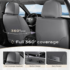 Coverado Car Seat Covers Front, Seat Covers for Cars, Waterproof 2-Pack Car Seat Cushions, Leather Carseat Seat Protectors, U