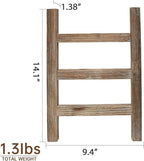 FUIN Wooden Tea Towel Ladder, Mini Ladder Towel Rack Display Hanger, Small Rustic Farmhouse Tea Towel Stand Holder for Countr