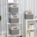 Temary Cube Storage Bins 4 Pack Storage Cubes 11?11 Fabric Storage Bins Foldable Cube Storage Baskets with Handles, Collapsib