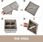 VERONLY Cosmetic Storage Bins Makeup Organizer, Adjustable Multifunction Storage Box Desk Drawer Divider for Makeup Brushes, 