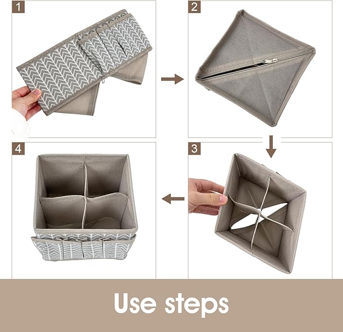 VERONLY Cosmetic Storage Bins Makeup Organizer, Adjustable Multifunction Storage Box Desk Drawer Divider for Makeup Brushes, 