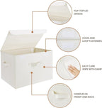 GRANNY SAYS Storage Boxes with Lids, Large Storage Bins with Lids, Decorative Box, Shelves Baskets, Clothes Storage and Organ