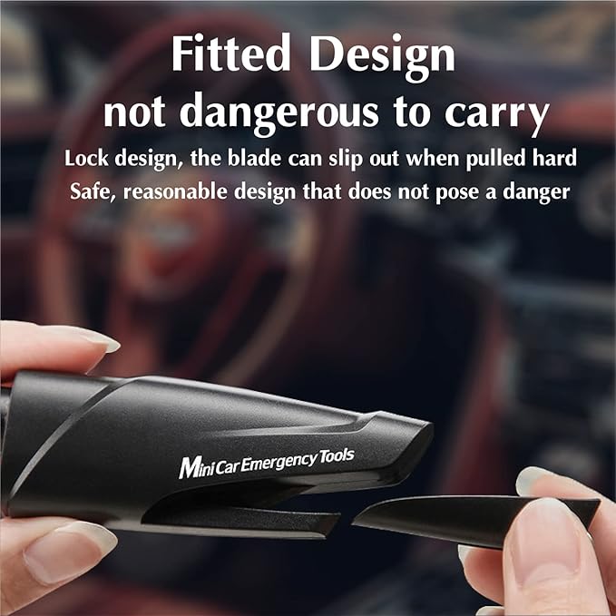 4-Pack Car Window Breaker Keychain Seatbelt Cutter, 3-in-1 Glass Breaker and Seat Belt Cutter, Car Emergency Escape Tool with