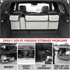 BELOMI Car Trunk Organizer, Auto Waterproof Sturdy Backseat Hanging Large Storage Collapsible Cargo Bag with Anti-Slip