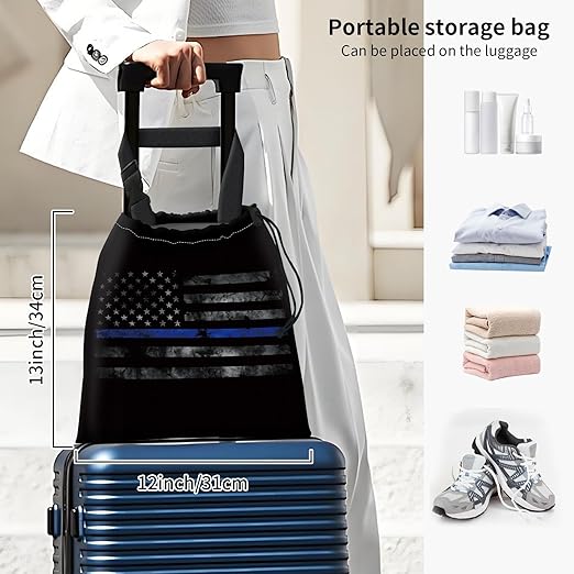 Car Trash Bag Large Hanging Can for Back of Seat, Cute Waterproof Car Garbage Bag for Vehicle, Travelling, Outdoor Retro American Flag